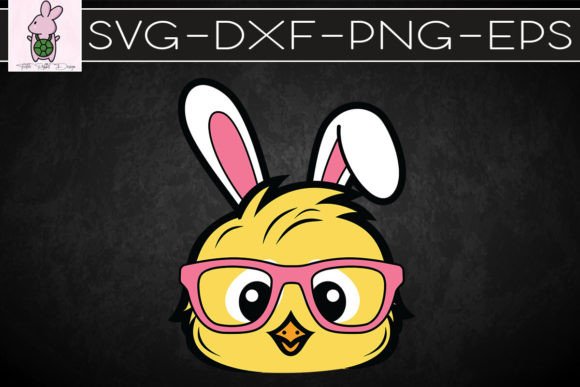 Cute Chick Bunny Ears Easter SVG: Graphics for Crafts