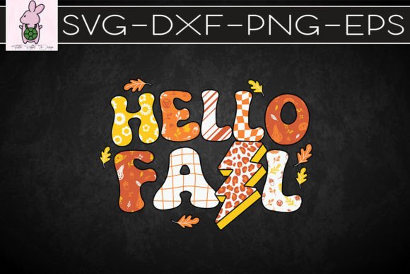 Hello Fall Retro Fall SVG: Graphics for Crafts
