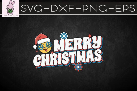 Merry Christmas Hippie Groovy SVG: Graphics for Crafts & Joyful Branding