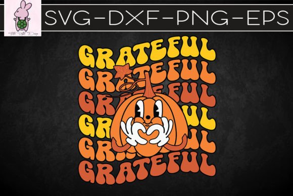 Retro Thanksgiving Autumn Grateful SVG Graphics for Crafts