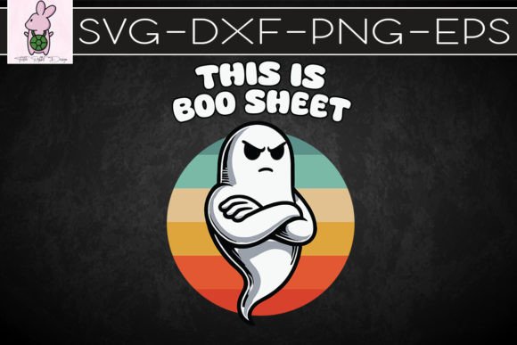 This Is Boo Sheet Retro Halloween SVG: Graphics for Crafts