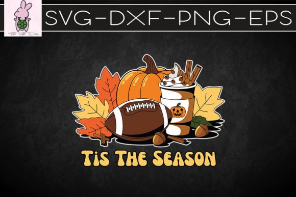 Tis the Season Pumpkin Football SVG: Crafts & Graphics