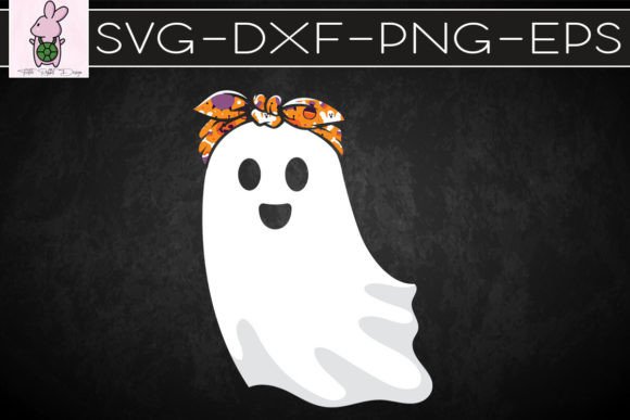 Vintage Ghost with Halloween Bandana Graphics