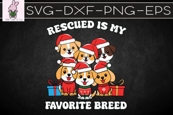Xmas Dog Rescued is Favorite Breed SVG: Crafts & Graphics